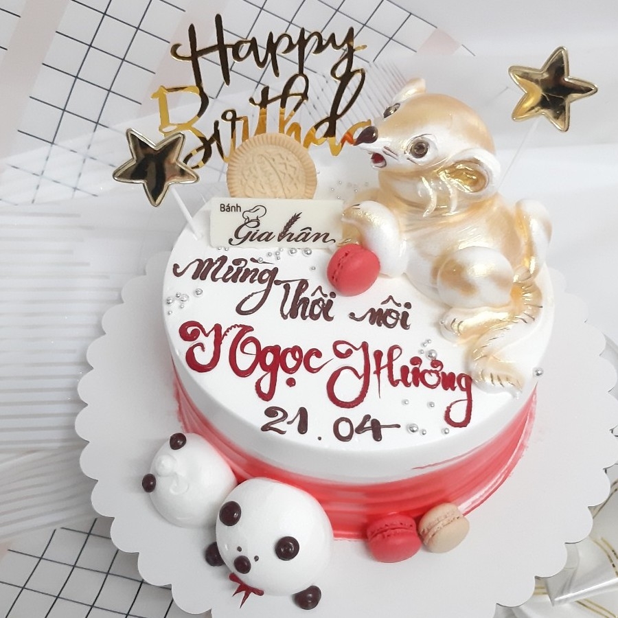 Bánh kem hình con chuột vàng kiểu Nhật may mắn mừng tuổi bé trai 2020 #12 Bánh kem hình con chuột vàng kiểu Nhật may mắn mừng tuổi bé trai 2020